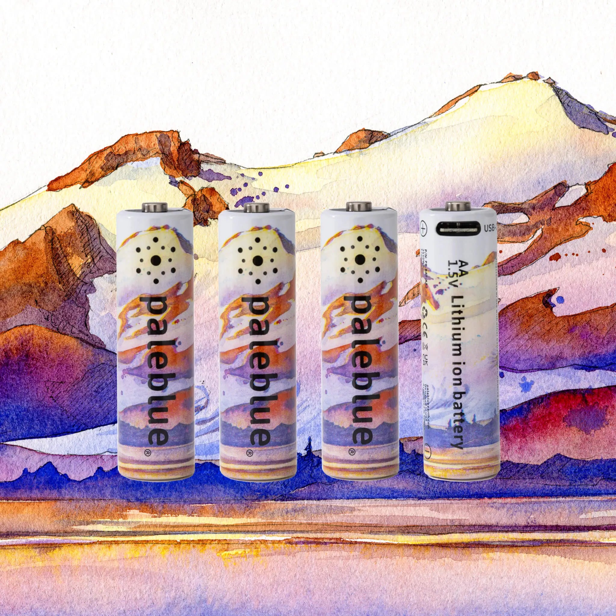 VIVID Footprints on Katmai AA Rechargeable Lithium Batteries