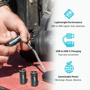 rechargeable cr123a benefits