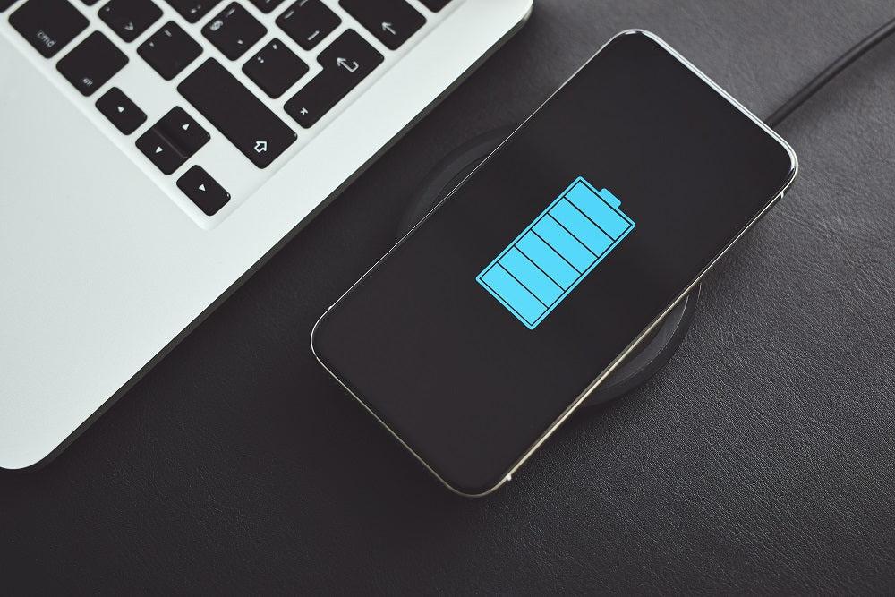 Phone charged wirelessly