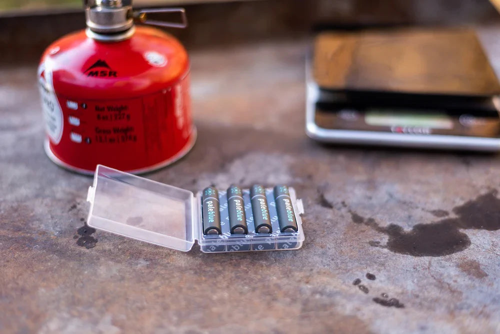 4 Pale Blue AA batteries