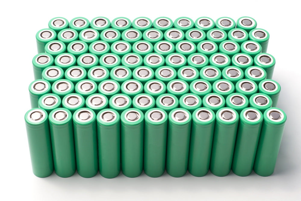 disposable batteries lined up