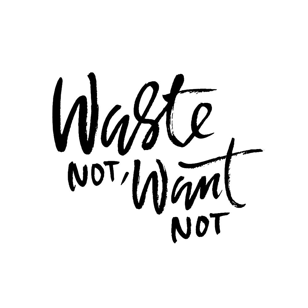 waste not want not