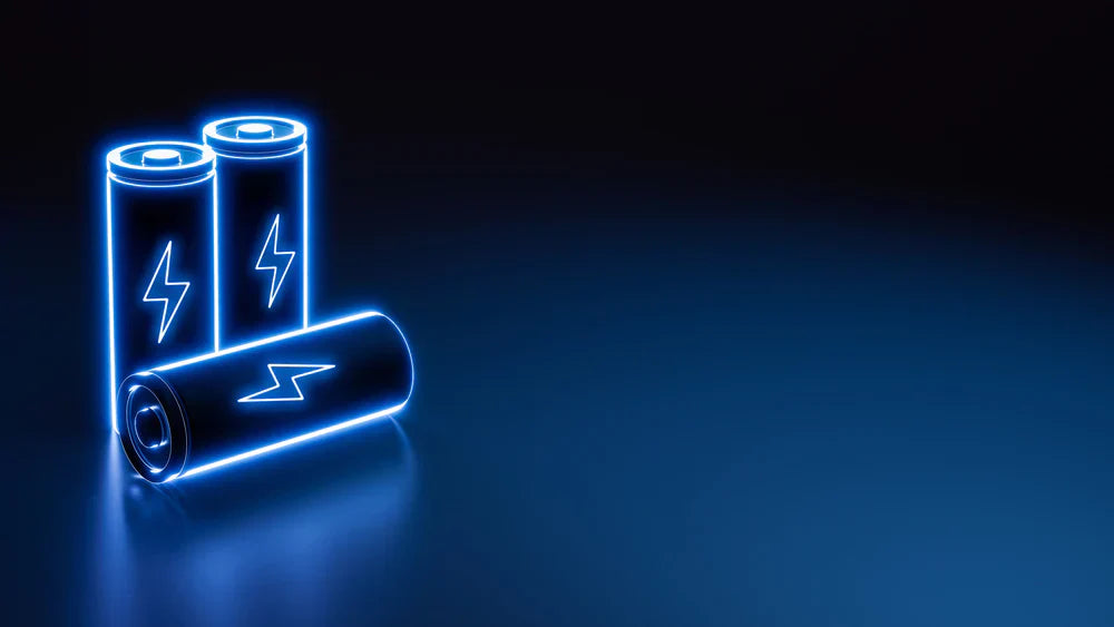 3 blue batteries