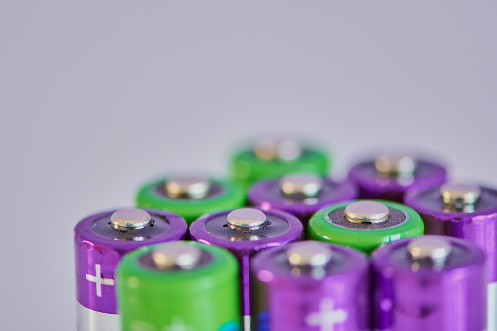 aa batteries lined up
