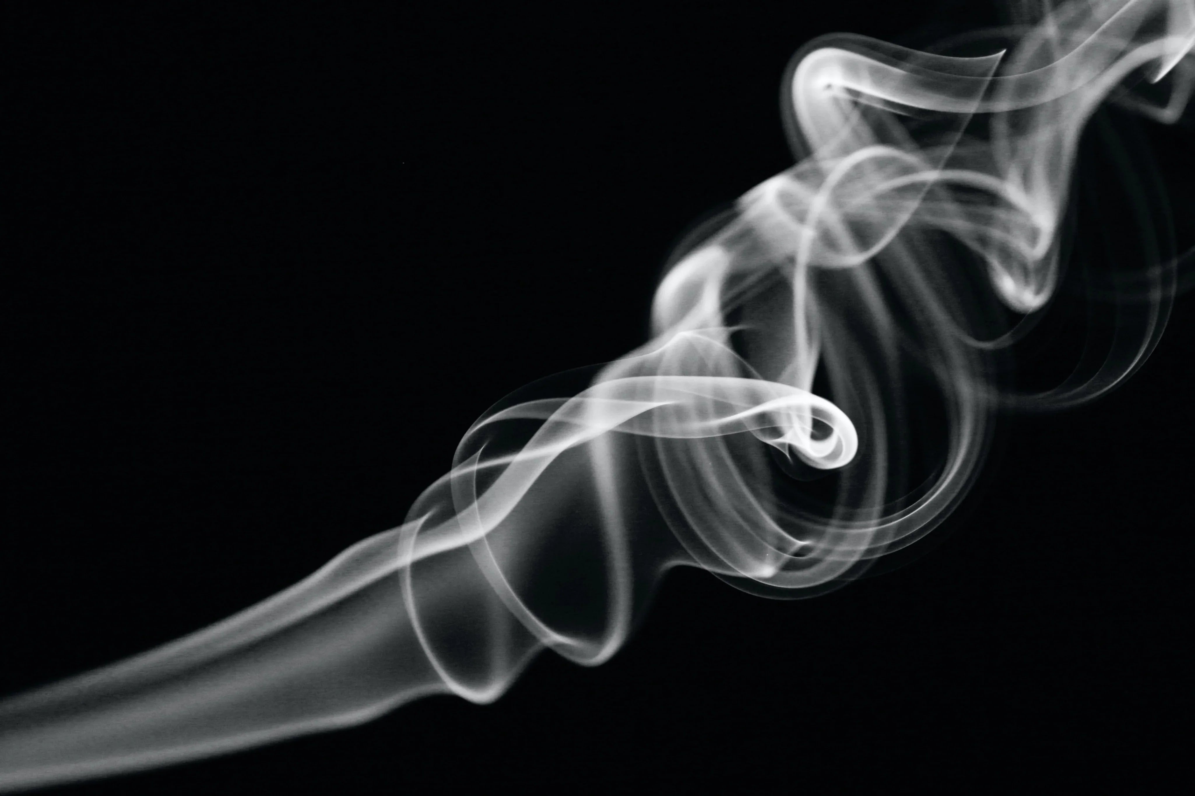 curling white smoke