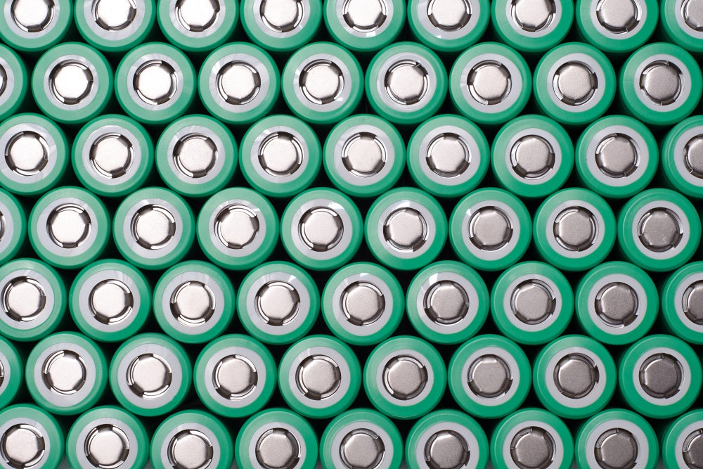 rows of batteries