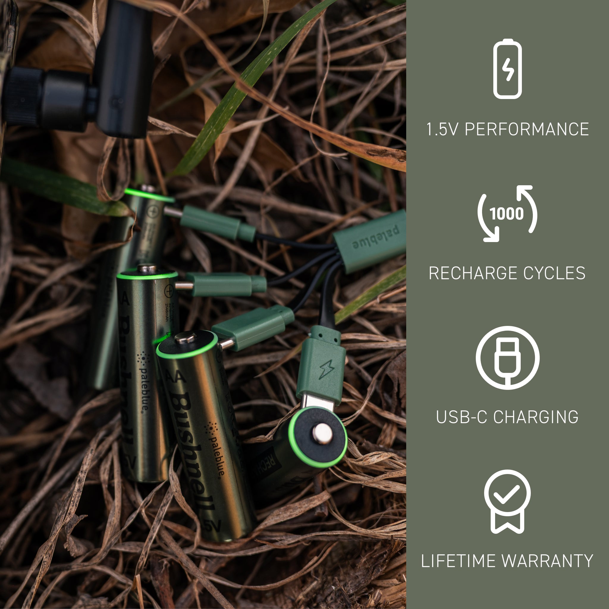 Bushnell AA USB-C Rechargeable Batteries by Paleblue