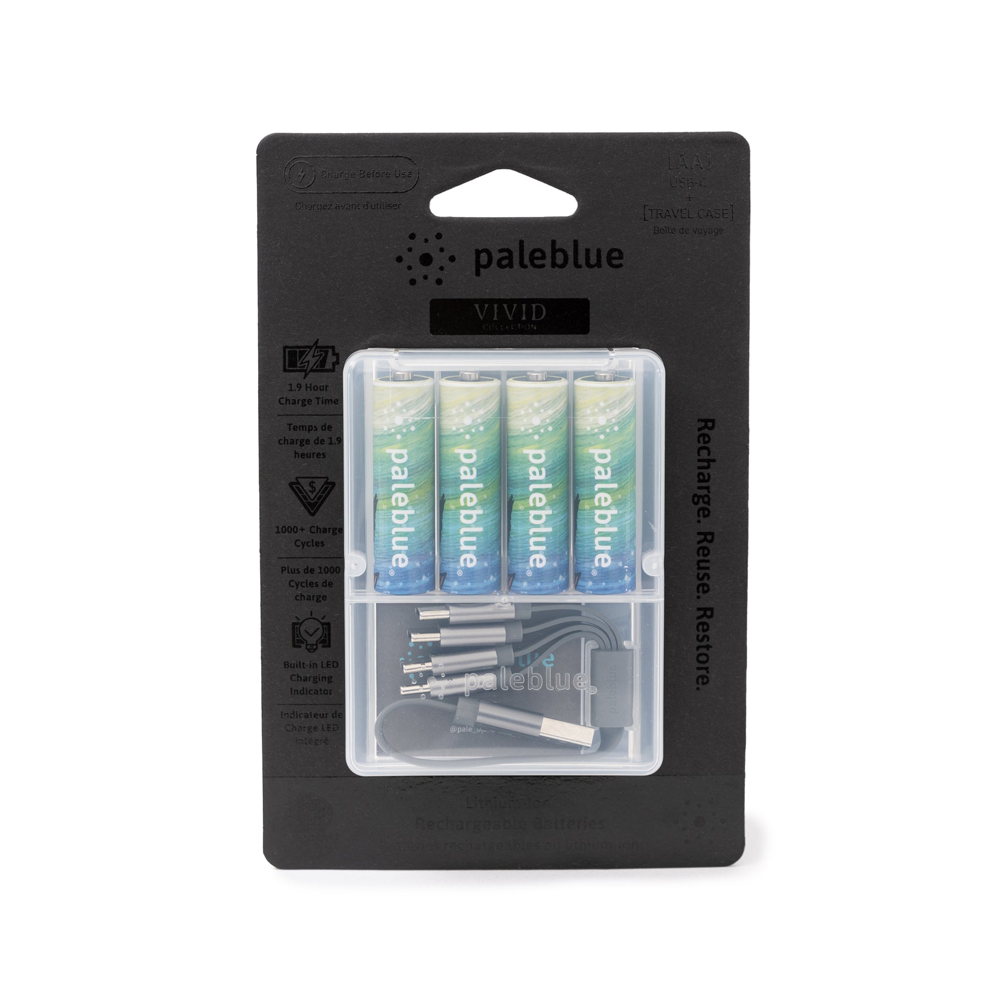 VIVID StarryWolf Rechargeable AA Lithium Batteries Paleblue VIVID StarryWolf Rechargeable AA Lithium Batteries Paleblue