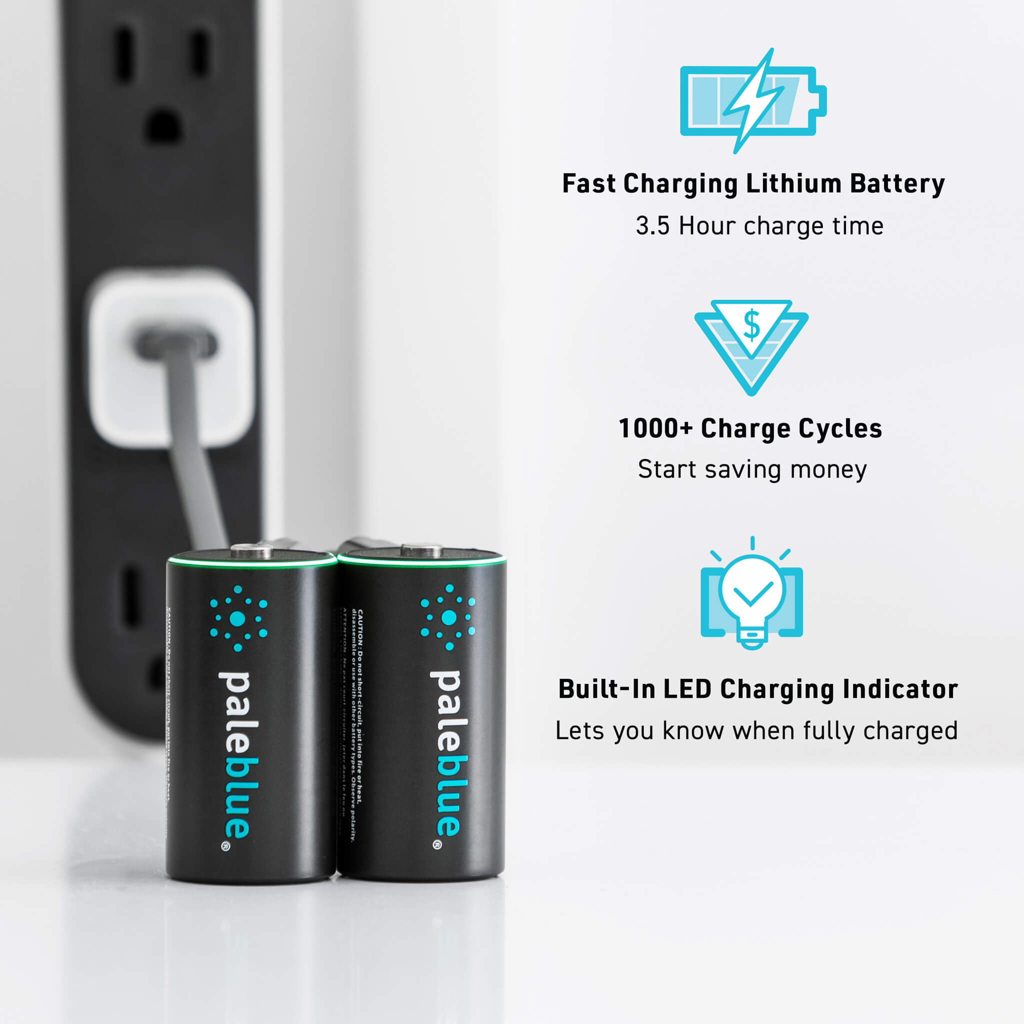 Rechargeable C Batteries with USB-C