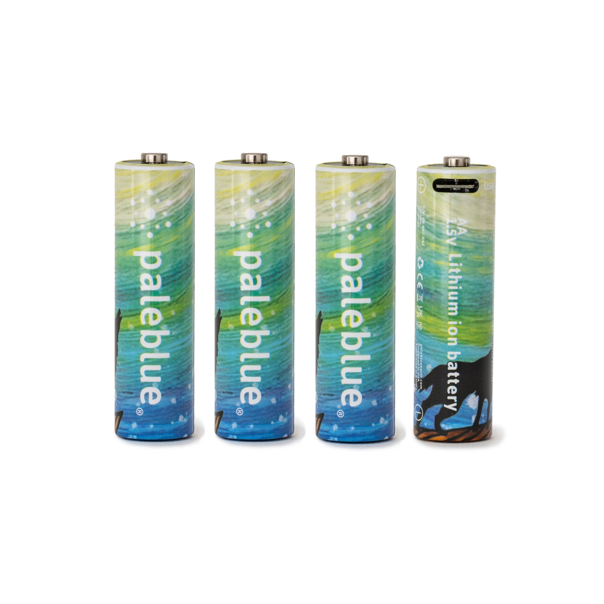 VIVID StarryWolf Rechargeable AA Lithium Batteries – Paleblue