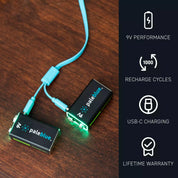 Voyager 9V USB-C Rechargeable Batteries
