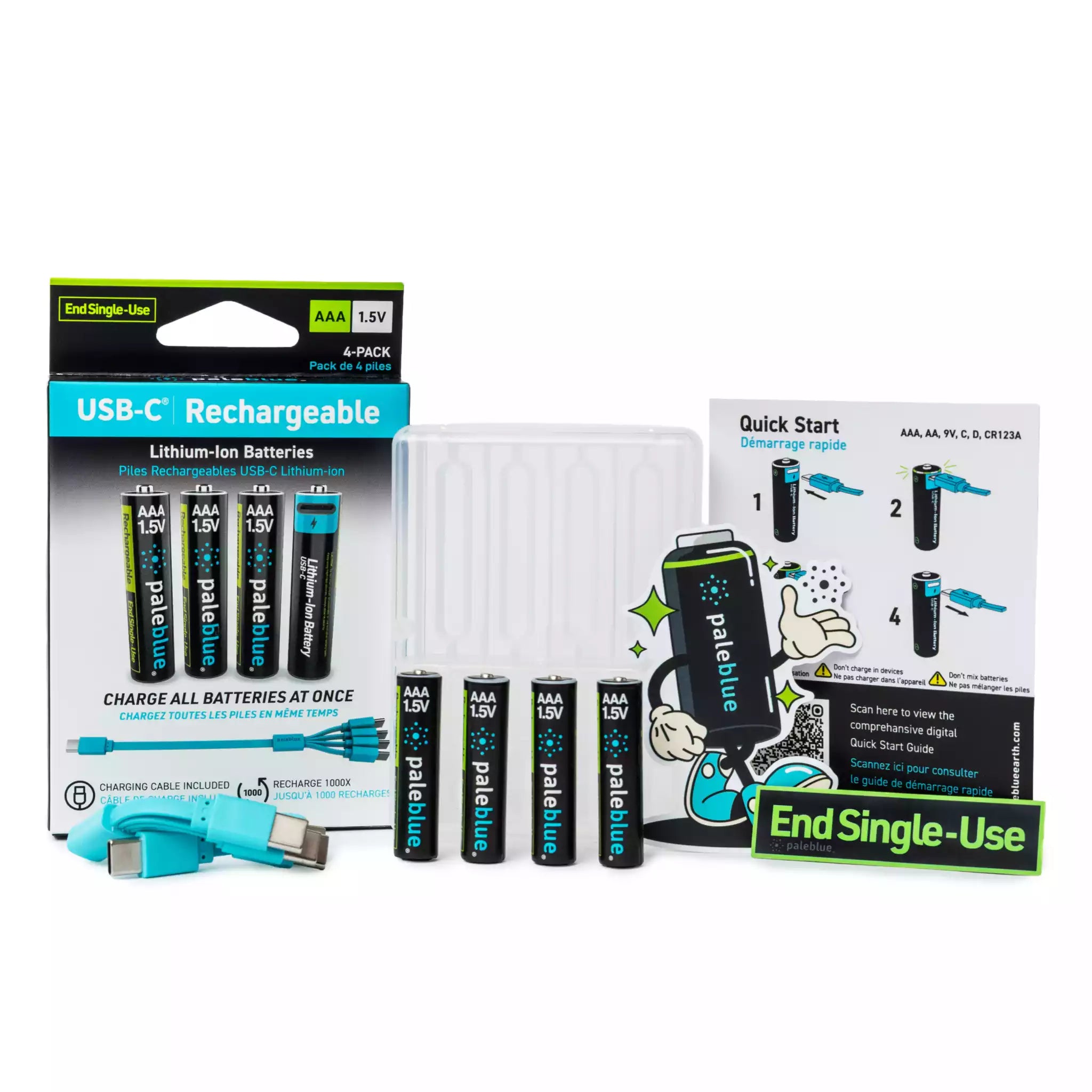 Voyager AAA USB-C Rechargeable Batteries
