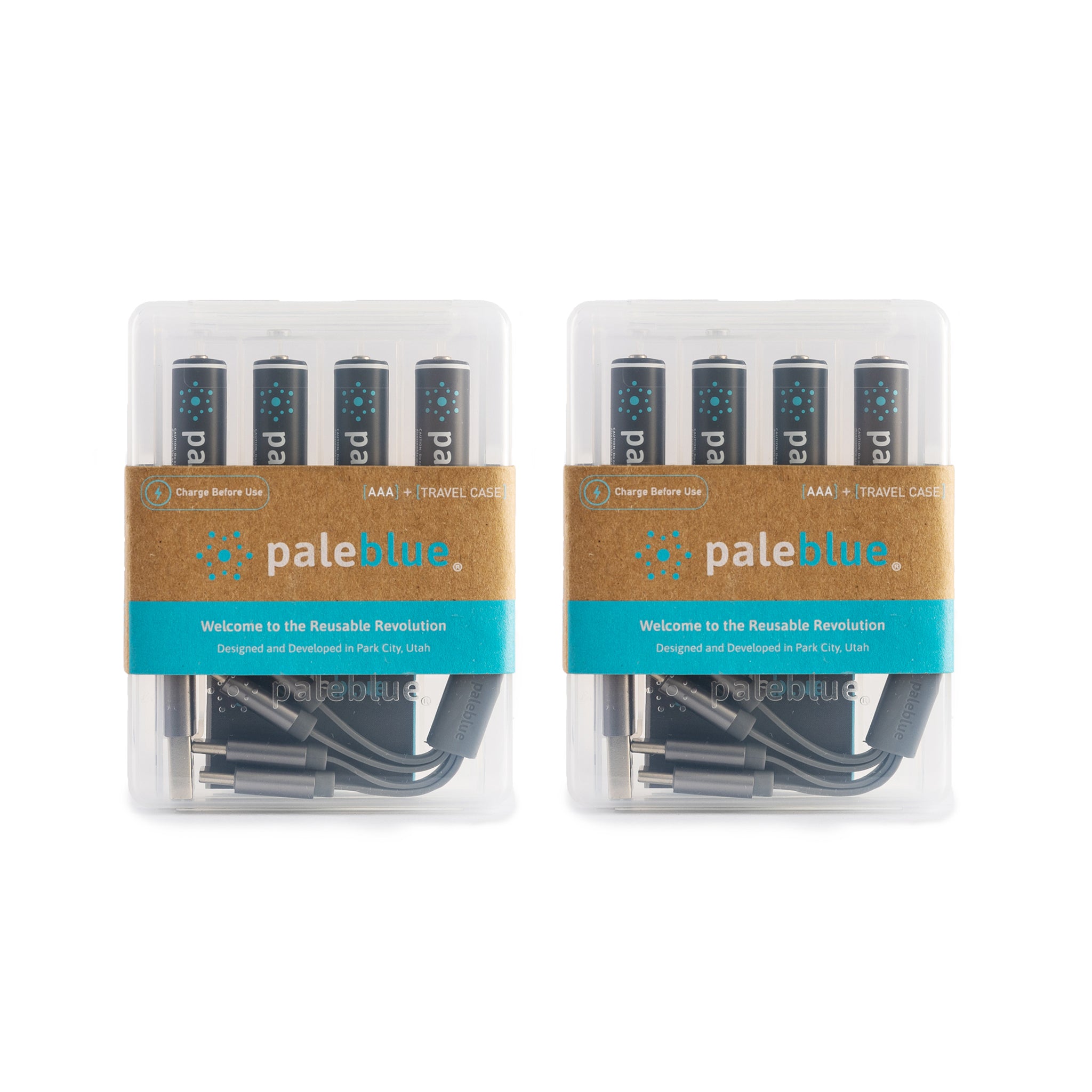 Pale Blue Earth AAA Rechargeable Lithium Batteries (1000mAh) with